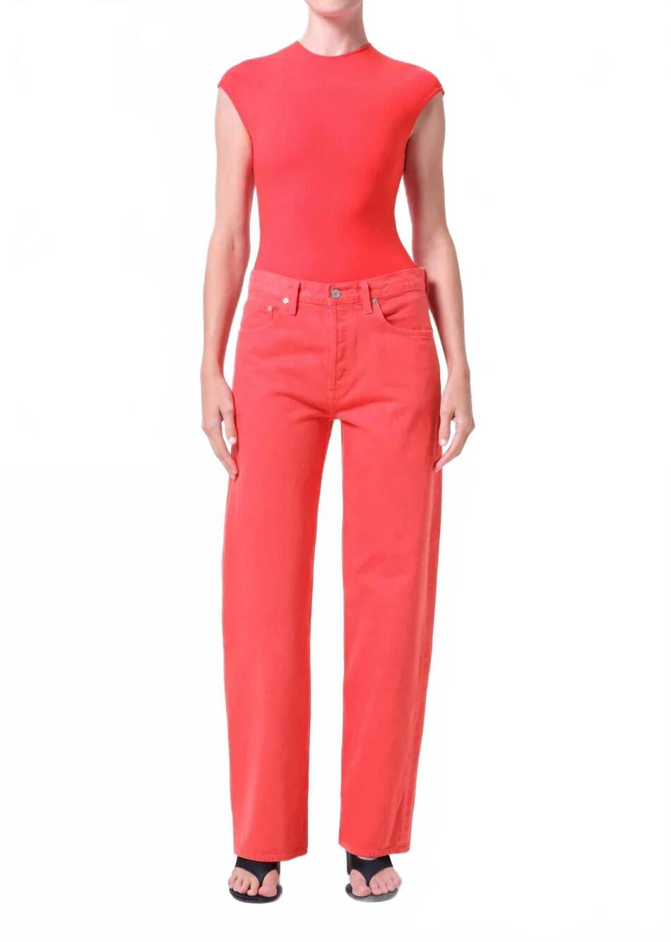 NEW AGOLDE arc wide leg jean in carnival